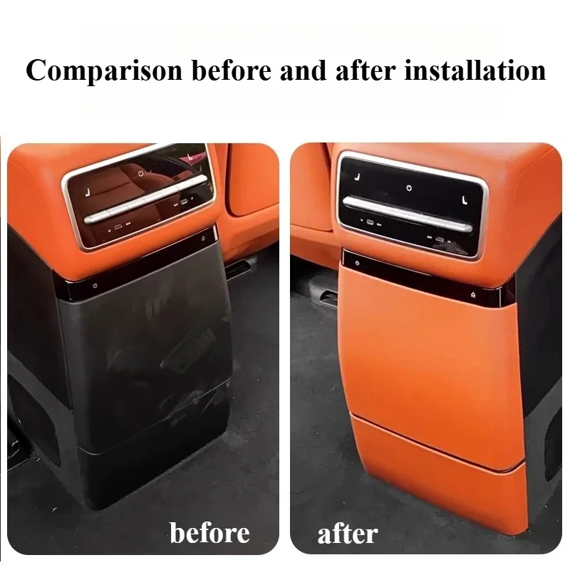 Rear Anti-kick Plate Refrigerator Anti-kick Pad For LEADING IDEAL L6L7L8L9 2024-2025Armrest Box Protective Cover Car Accessories