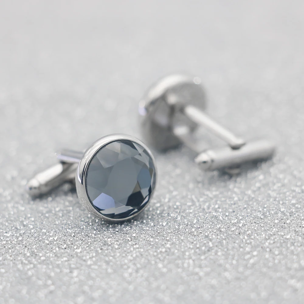New Arrival Minimalist and Luxurious Style Crystal cutting Design Cufflinks Men\'s Shirt Suit Accessories Wholesale&Retail