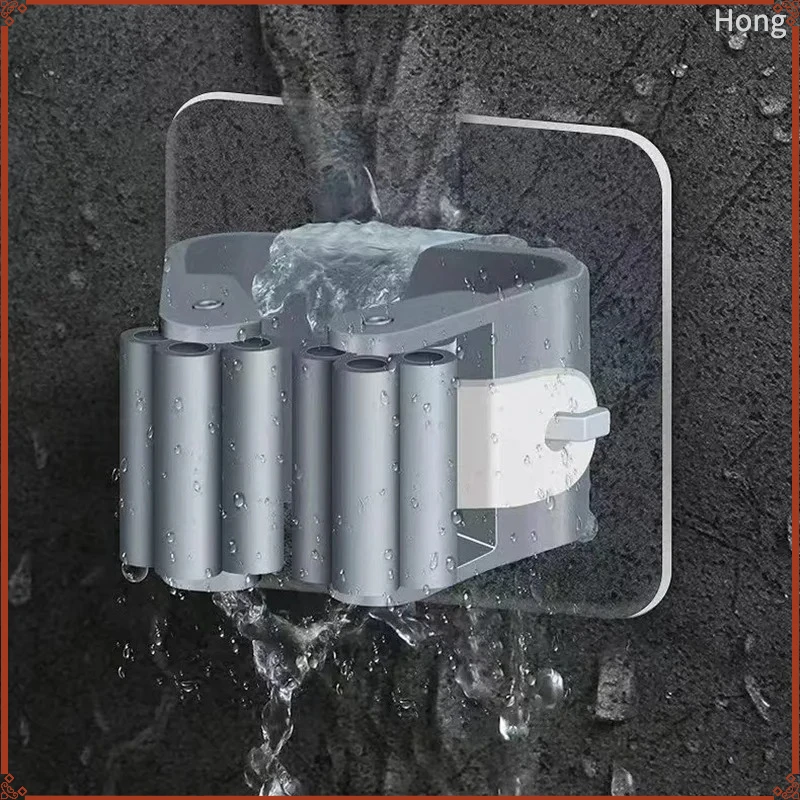 No Punching and No Marking Mop Clip Wall Hanging Mop Broom Hook Fixed Mop Rack Storage Viscose Mop Wall Hanging Clip