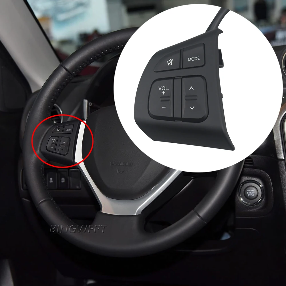 Cruise Control Steering Wheel Switch Audio Cable Volume Button for Suzuki Swift SX4 S-CROSS Vitara 2016 Car Interior Accessories