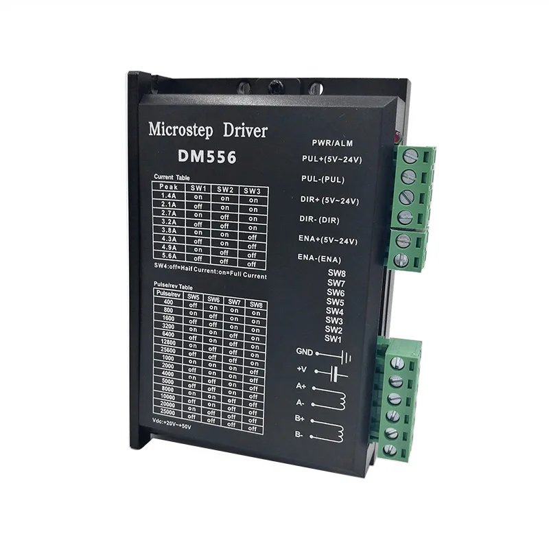 Stepper Motor Controller DM556 Digital Stepper Motor Driver 2 Phase 5.6A for 57 86 Stepper Motor NEMA23 NEMA34