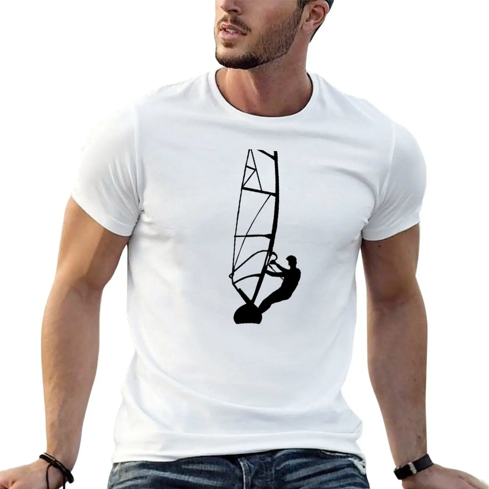 Windsurfing T-Shirt Relaxed Casual Short Sleeve Tee