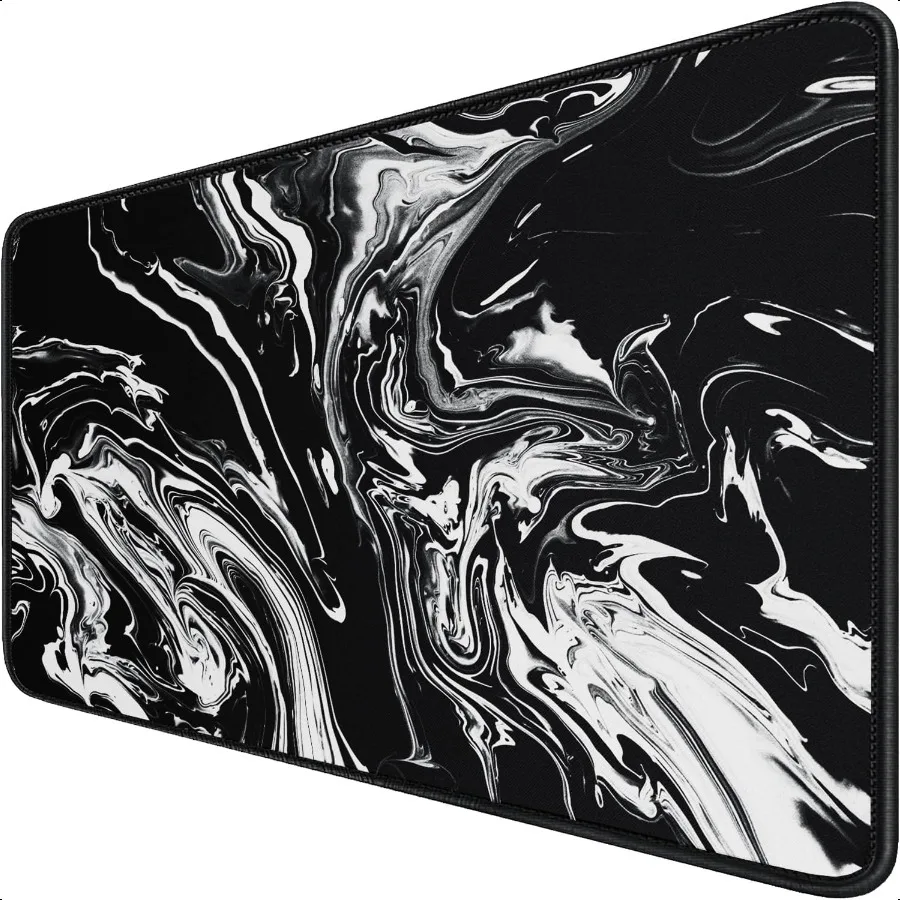 

Large Extended Gaming Mouse Pad with Stitched Edges Durable NonSlip Natural Rubber Base Waterproof Computer Keyboard Pad Mat fo