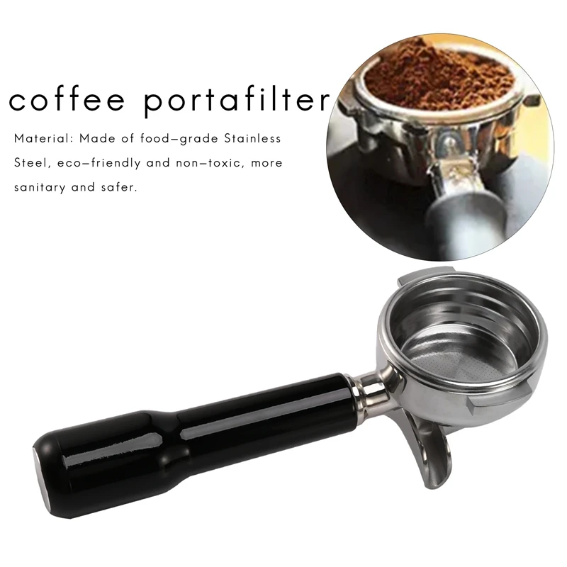 58MM Stainless Steel Coffee Machine Bottomless Filter Holder Portafilter for Rocket/ Expobar Double Mouth/ E61/ FAEMA