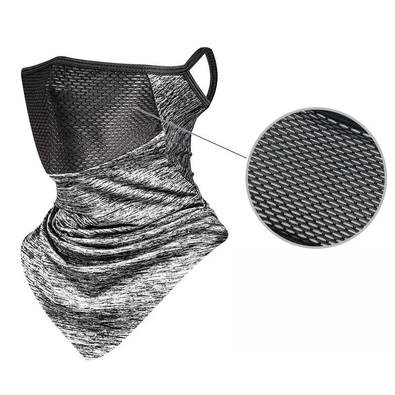 

Summer Ice Silk Sunscreen Headgear Outdoor Riding Breathable Ice Silk Mask Triangle Scarf Scarf Cover