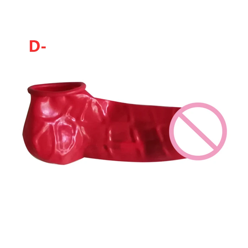 Latex Condoms style D- Fetish Rubbers Briefs plus thickness Brief sexy men\'s mini short with ball Exotic cover