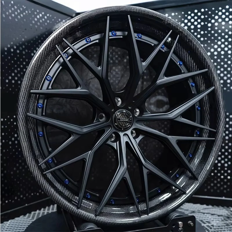 

Luxury Custom 2 Piece Forged Alloy Car Carbon Fiber Rim 18 19 20 22 24 26 Inch 5x114.3 5x130 5x120 5x112 Deep Concave Wheel Rim