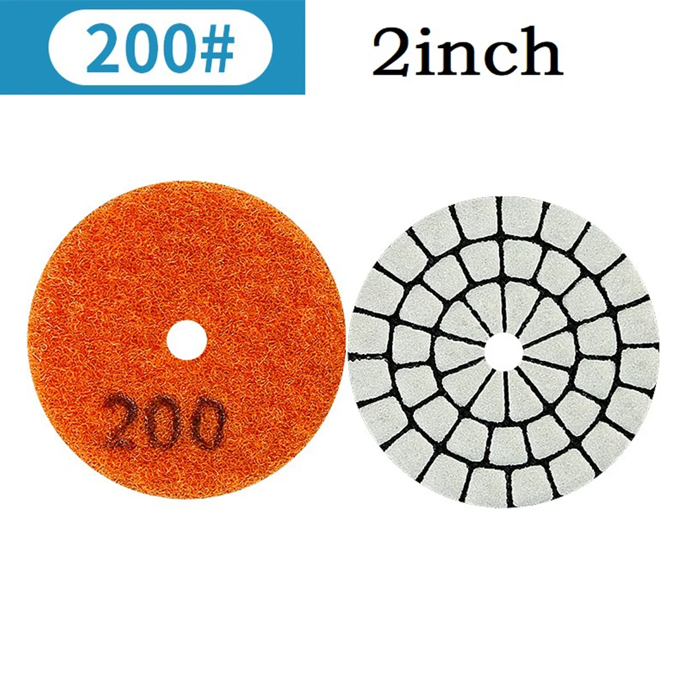 4PCS Diamond Polishing Pad 2Inch 50mm Wet Dry Polishing Pad For Granite Marble Tiles Abrasive Tool Sanding Disc Grinding Tools