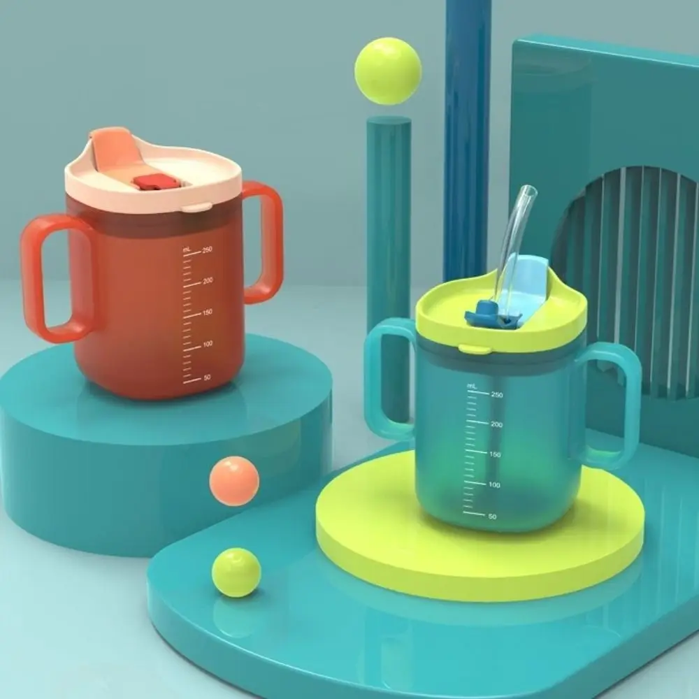 كوب شرب مياه للأطفال مقاوم للانسكاب تعلم شرب كوب حليب للأطفال الصغار مقاس 3IN1 تصميم غير قابل للانسكاب كوب تغذية الطفل للأطفال #2