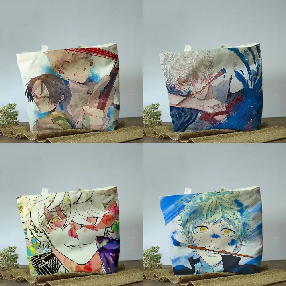 

Yatora Yaguchi Blue Period Manga Plain Beige Cotton Polyester Canvas Shoulder Bag for Grocery & Travel
