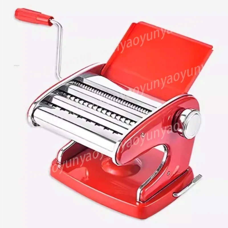 Old-fashioned Hand Operated Noodle Maker, Stainless Steel Manual Machine for Pasta & Dumpling Wrapper Making
