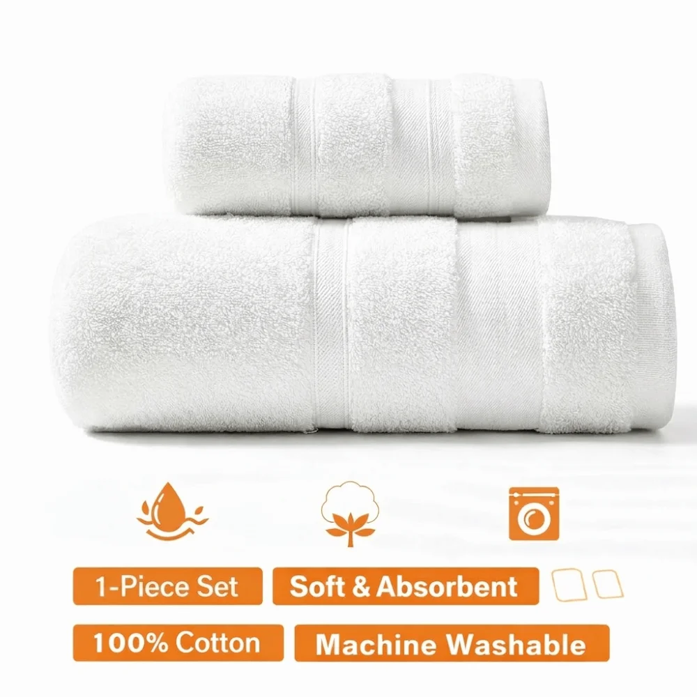 Comfortable Absorbent Shower Towel Thick Soft Bath Sheet Cotton Face Towel Spa