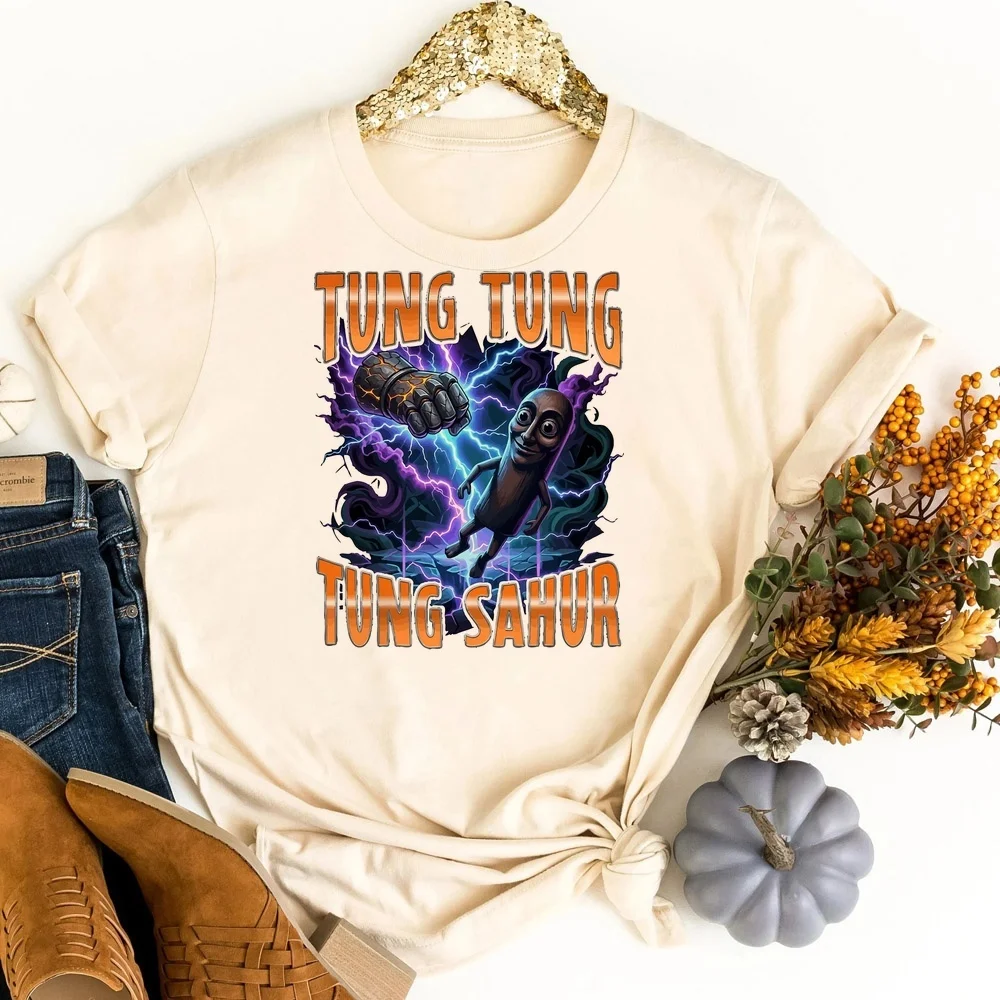 Tung Tung Tung Sahur shirt girl jojifuku graphic korean fashion clearance sales scene  tshirt gyaru Psychedelic gothic kawaii