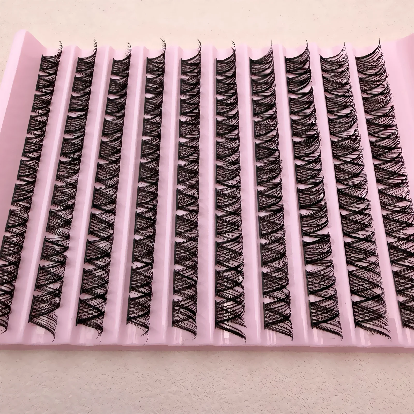 Clusters de cils 110 pièces cils en grappe Extensions de cils individuels aspect naturel cils D Curl moelleux cils en grappe bricolage cils