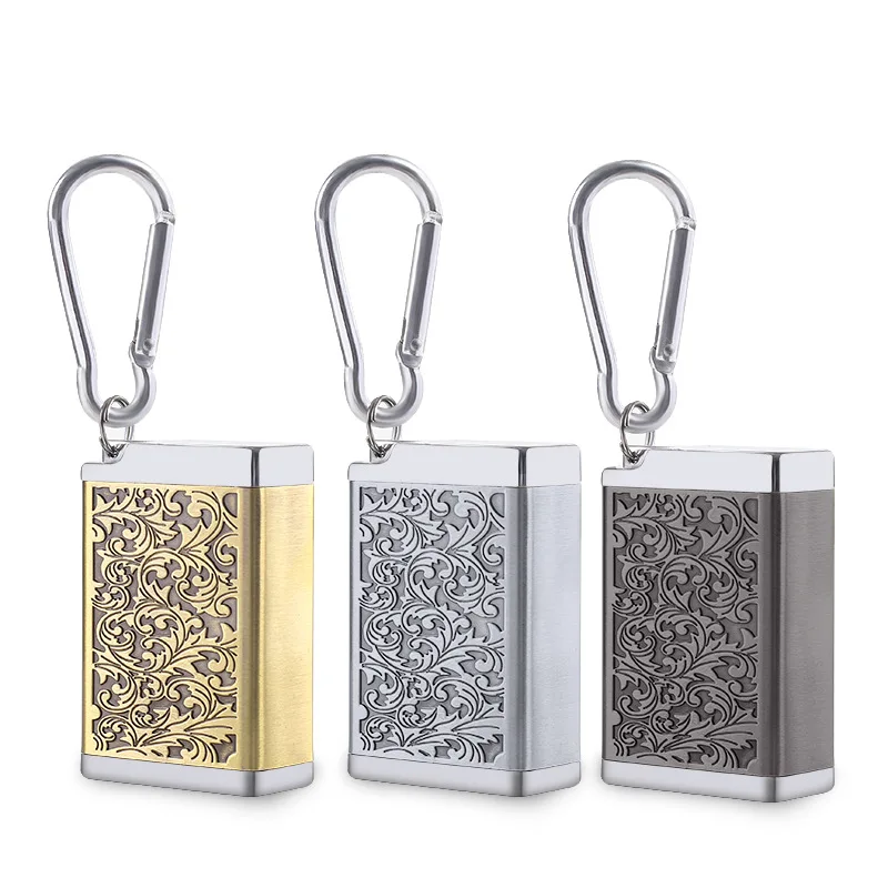 Tilting Ashtray, Portable, Pocket-sized, Mini Metal Ashtray, Car-mounted, Travel-friendly, Keychain, Cigarette Extinguisher