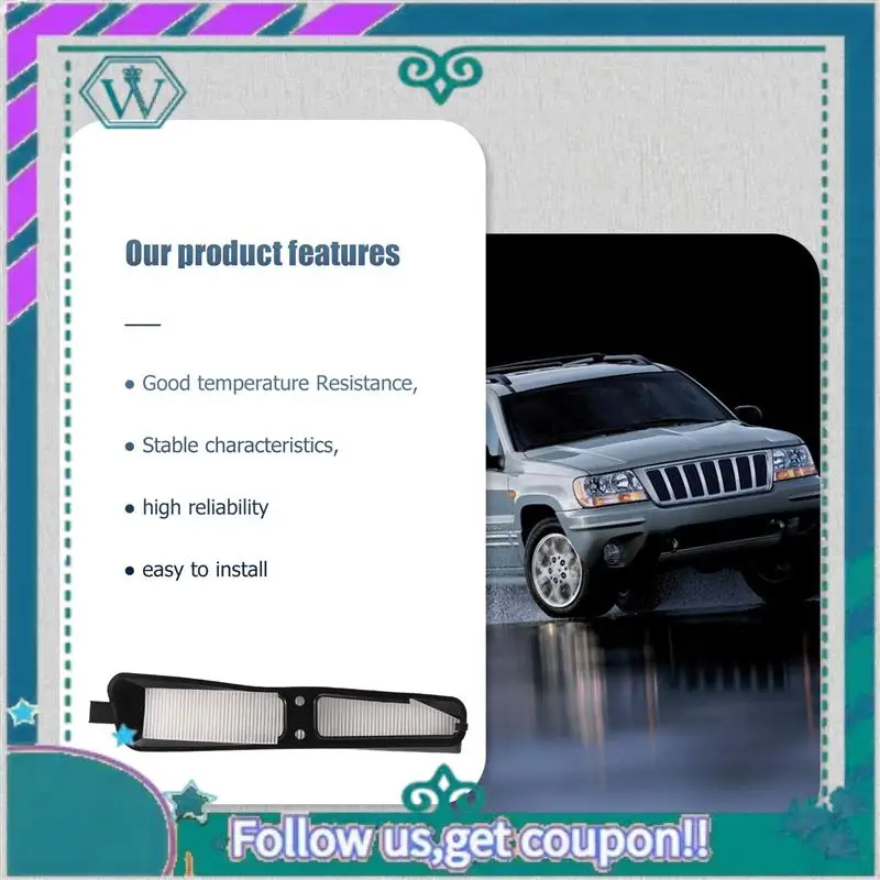 

AA92-Cabin Air Housing And Filter Kit 82208300 Fit For Jeep Grand Cherokee 1999-2010