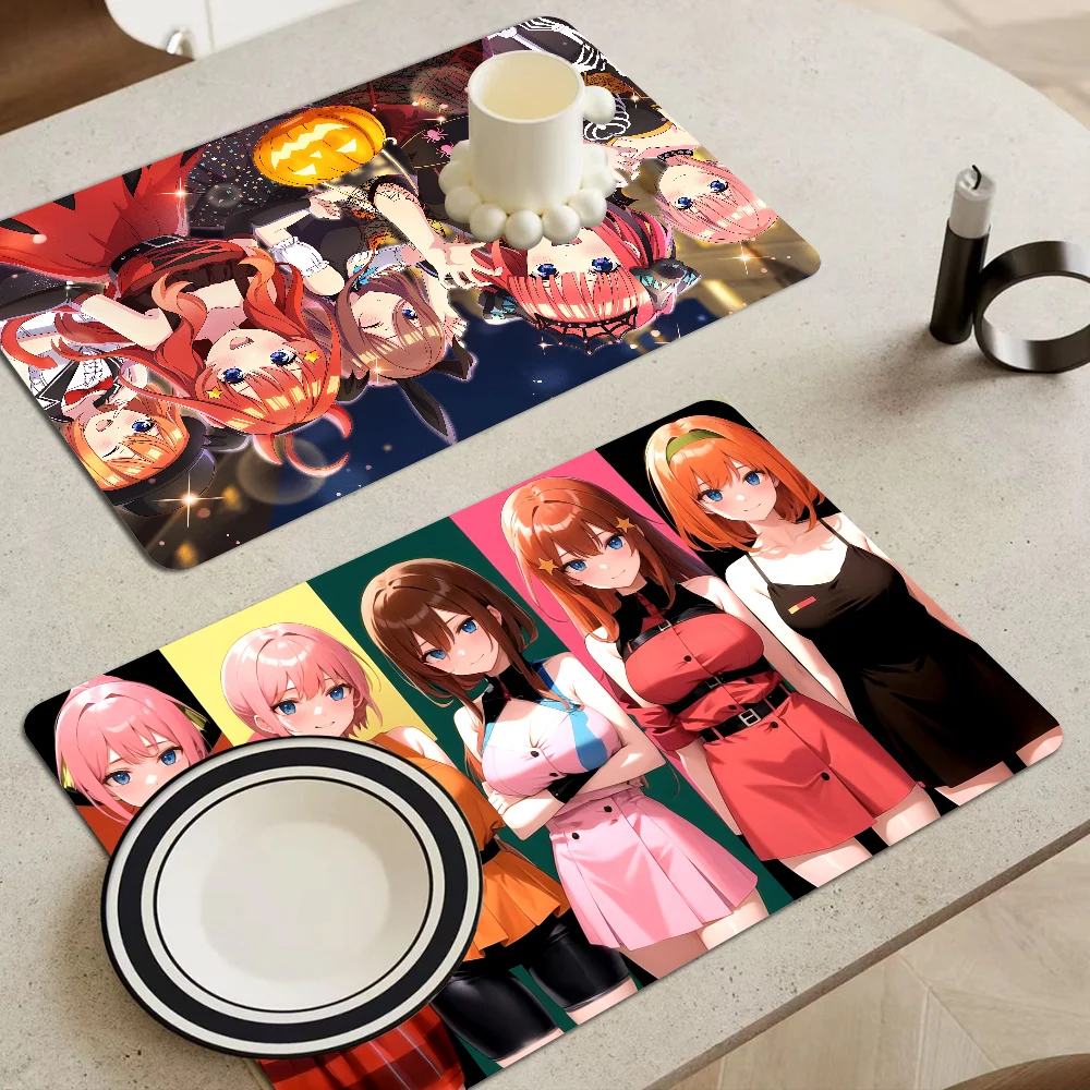 

The Quintessential Quintuplets Kitchen Absorbent Pad Dry Draining Mat Sink Washstand Coffee Machine Pads Table Placemat Faucet