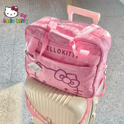 Hello kitty cat travel bags Cute Messenger luggage bag travel bag Cartoon portable shoulder bag Mummy bag for women Big size Toy