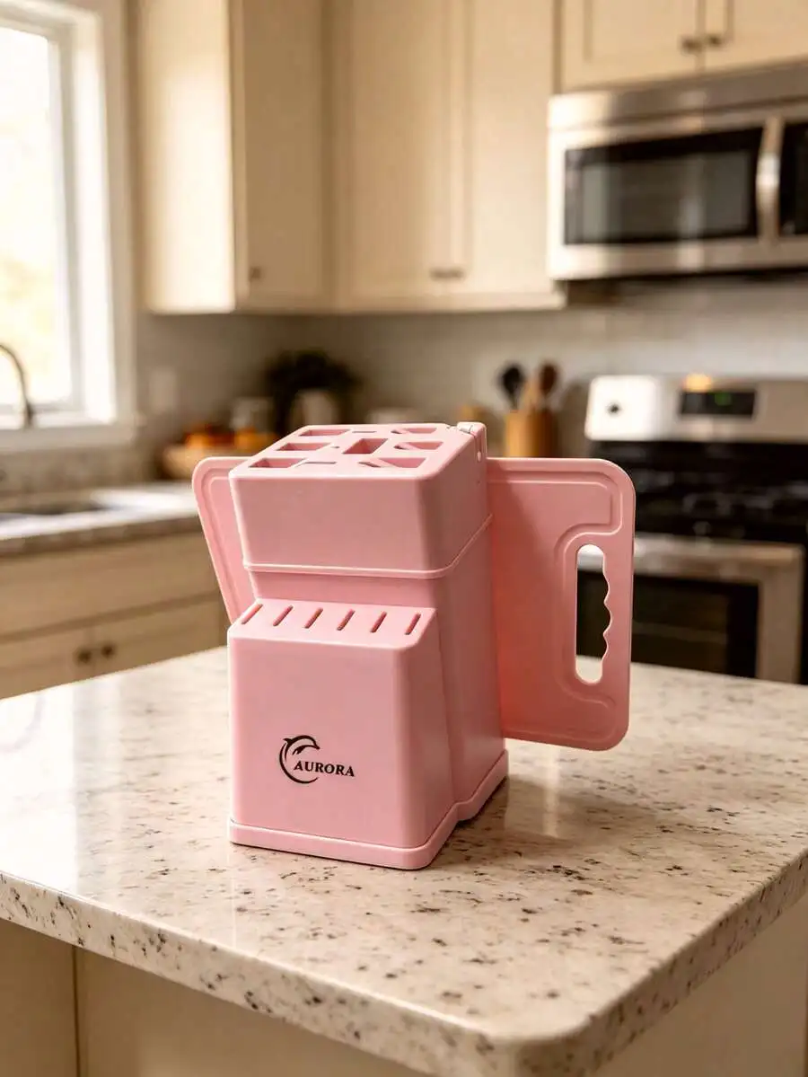 Stylish Kitchen Cooking Utensil Set With Storage Holder & Cutting Board, Multi‑Color Countertop Kitchen Gadget Collection For Ho
