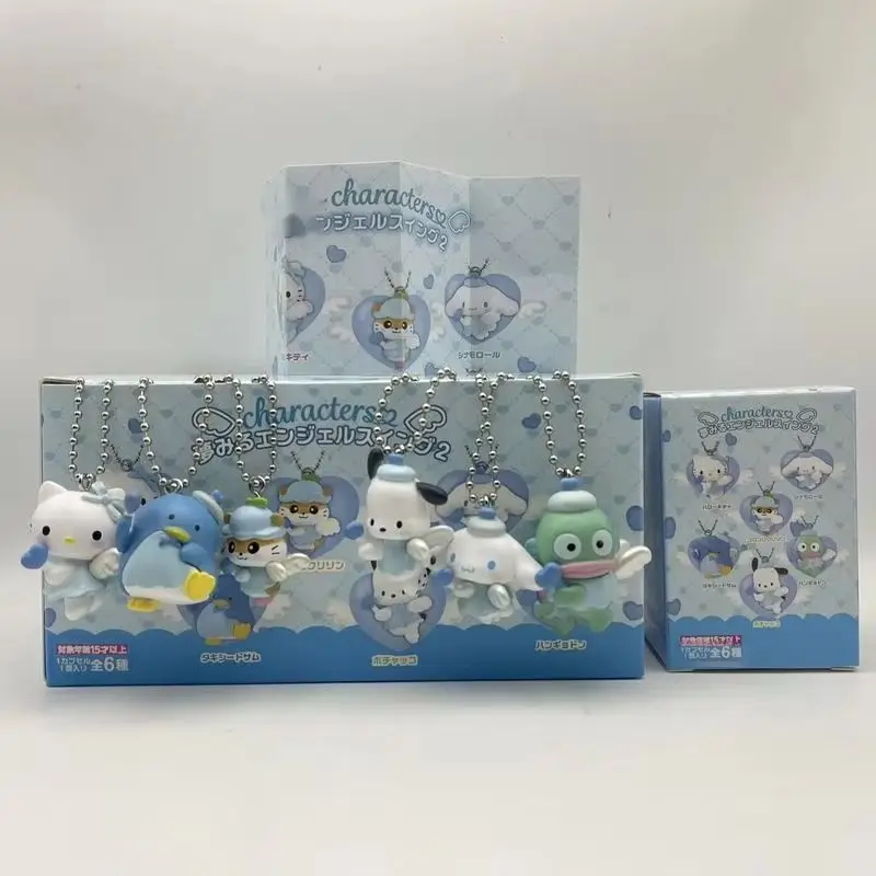 クロミポチャッコシナモロールブロックペンダントシリーズブラインドボックス河合天使アニメアクションフィギュア子供トレンディなおもちゃ誕生日ギフト