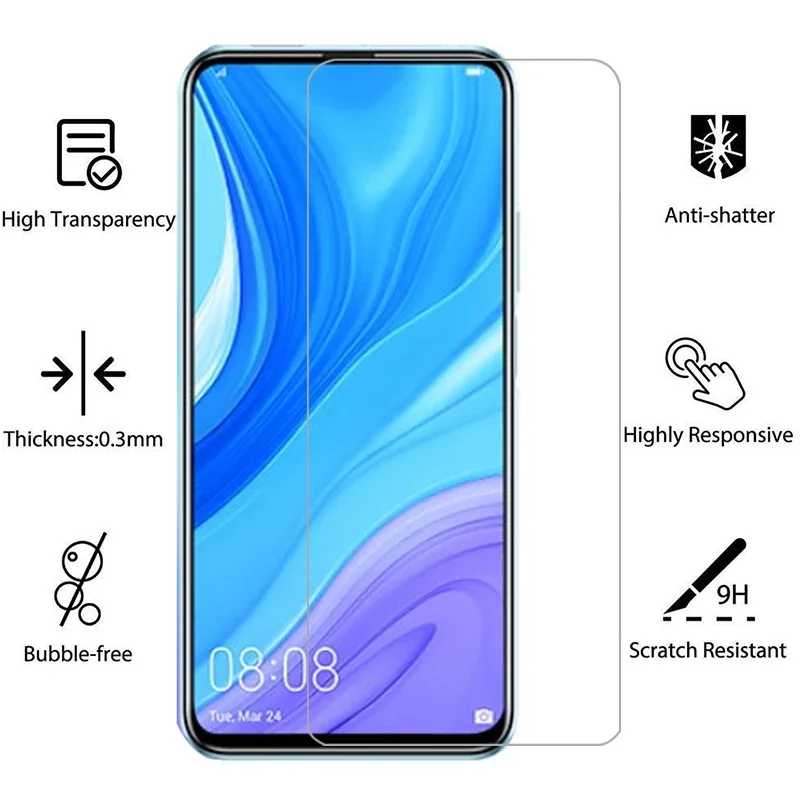 tempered glass screen protector for huawei p smart pro 2019 case cover on psmart smar smat samrt protective phone coque bag 360