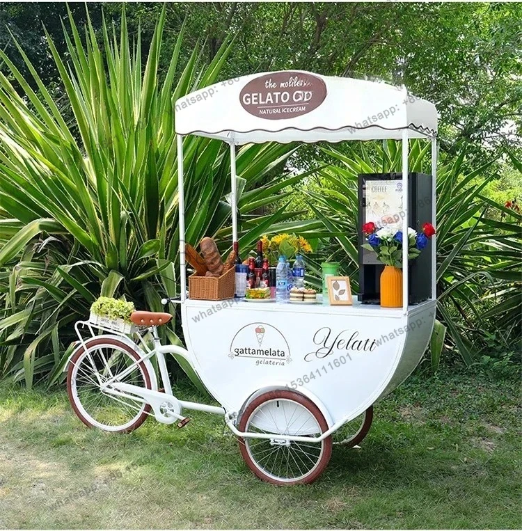 

European Creative Float Supermarket Promotional Car Wrought Iron Sales Outdoor Mobile Booth Car