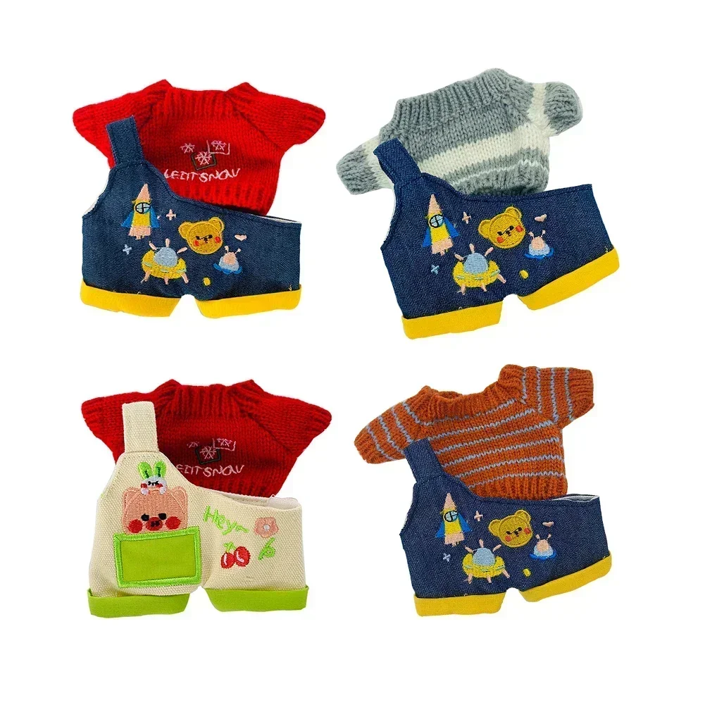 Mini Vêtements de Course en Peluche de 20cm, Tenue, Accessoires pour Poupées, Pull, Salopette, Cadeau