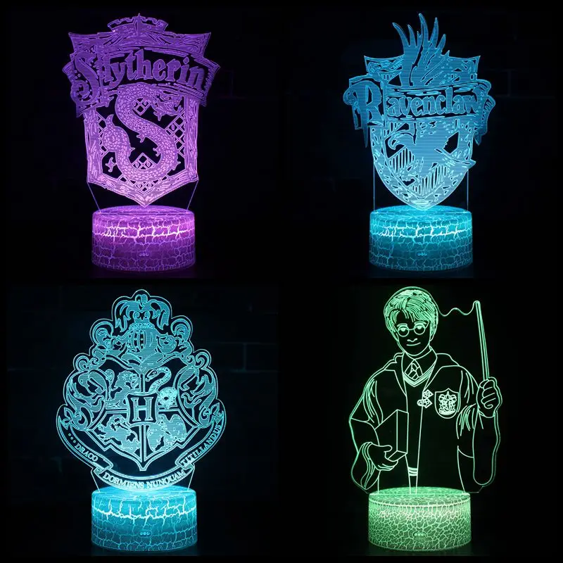 Harryy Potter 3D Night Light Lamp  Quidditch Figure Toys Led Creative Table Bedside toys for Home Decor Light Kid Children Gifts