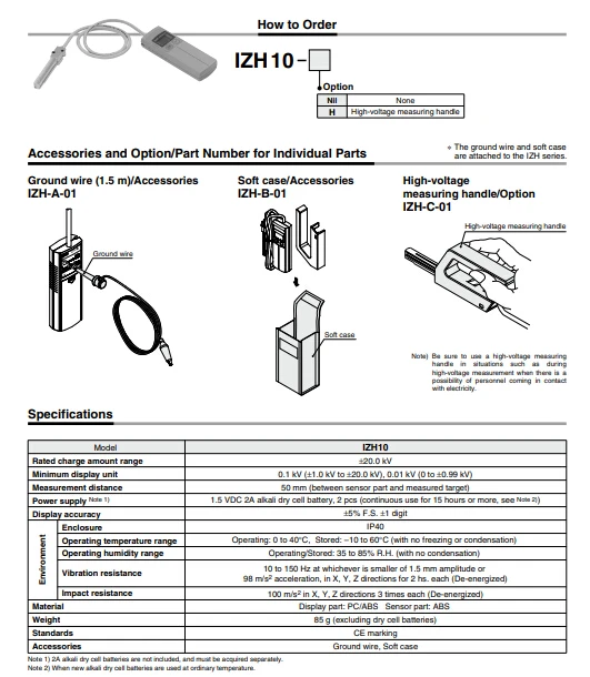 Handheld Electrostatic Meter For IZH10 IZH10-H