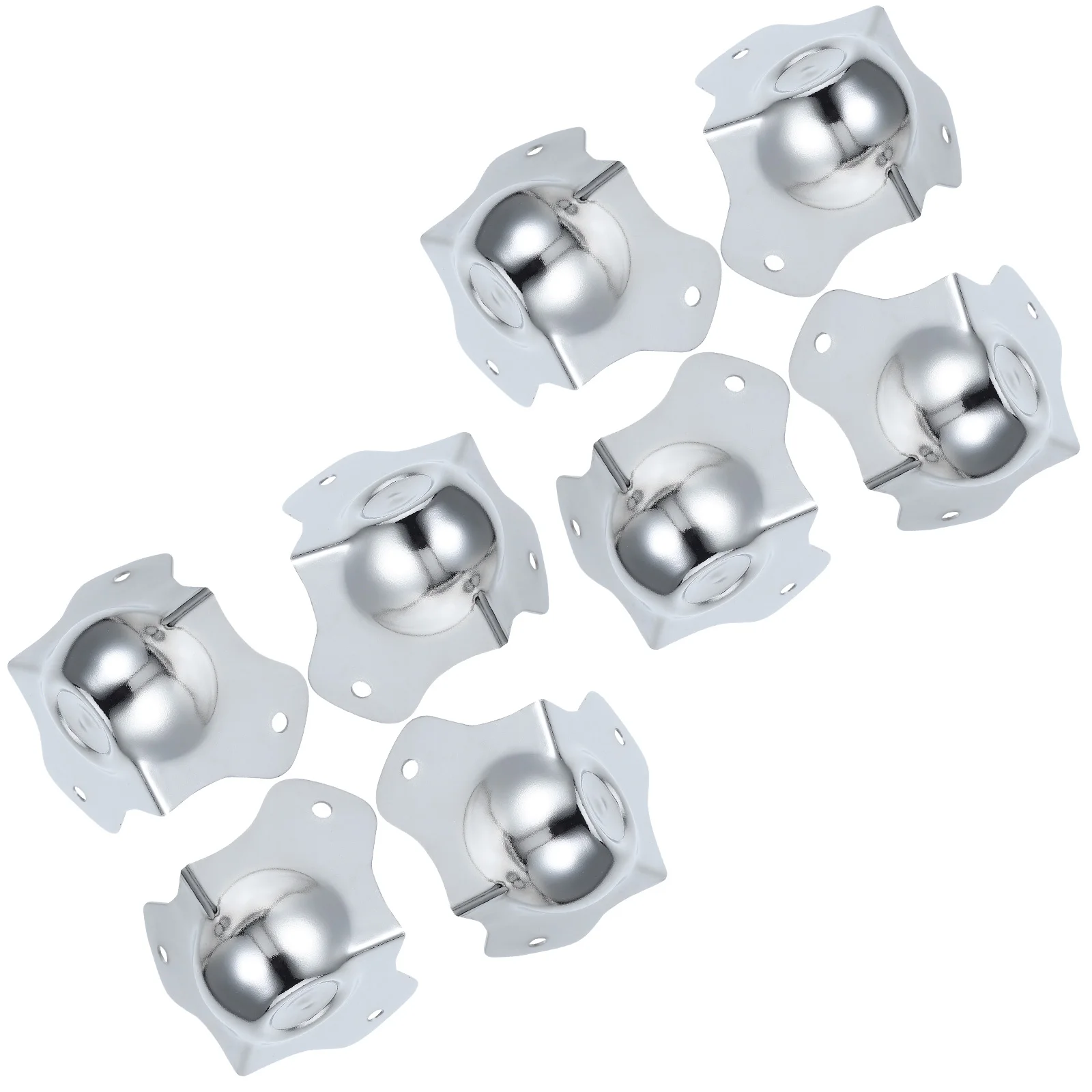 

8Pcs Silver Metal Ball Corner Protectors Reliable Edge Guards for Table Corners Cabinets Amplifiers Warehouse Home Office Safety