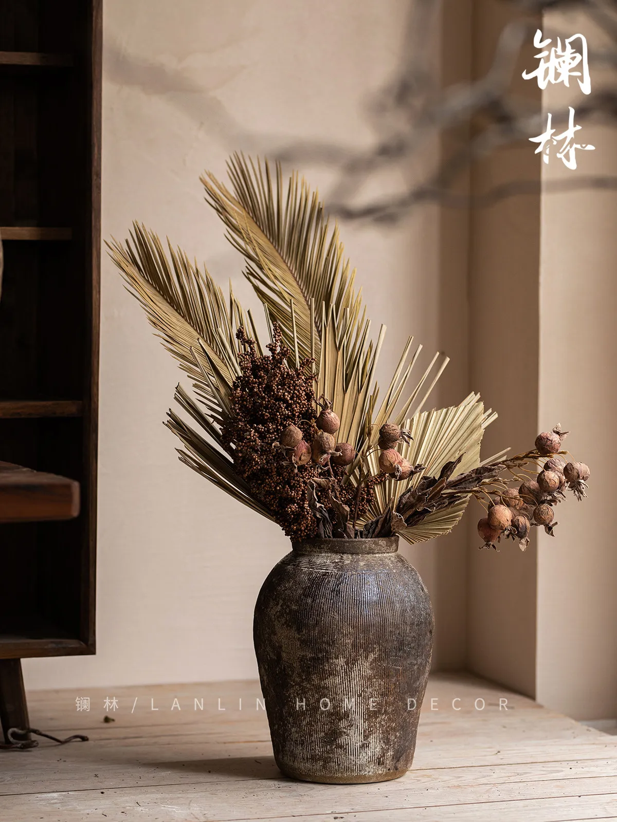 Coarse pottery vase Jingdezhen old imitation unearthed pottery tea room Zen floor old pottery pot