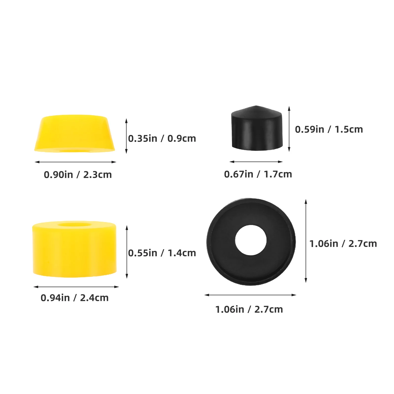 Рисунок 6 - 1 комплект амортизаторов для скейтборда