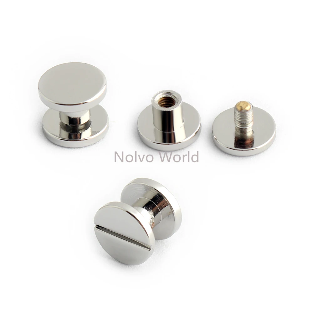 10/30/100PCS Copper 6-15mm Round Head Screws Nail For Wallet Shoes Bag Clothes Button Strap Binding Chicago Rivets Accessories