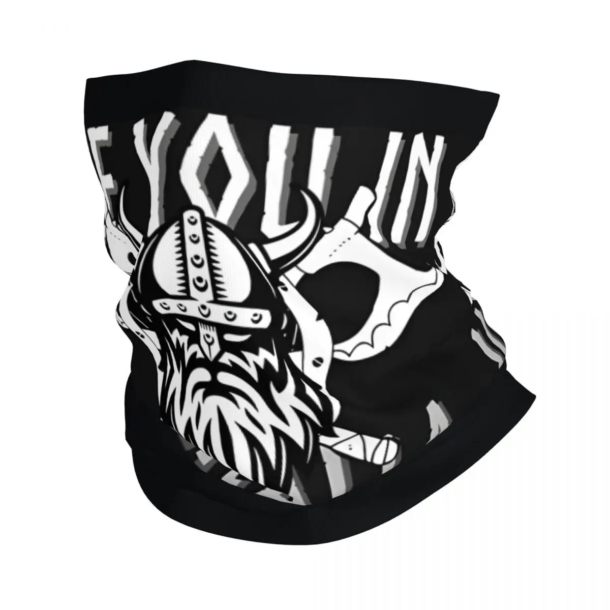 Viking See You In Valhalla Scarf Neckerchief Neck Face Mask Polyester