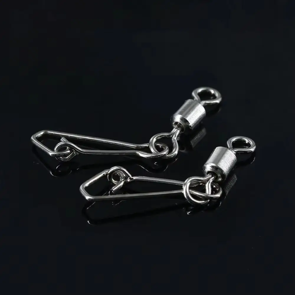 새로운 스테인레스 스틸 롤링 스위블 스냅 베어링 8 워드 루프 낚시 바늘 루어 스위블 낚시 액세서리