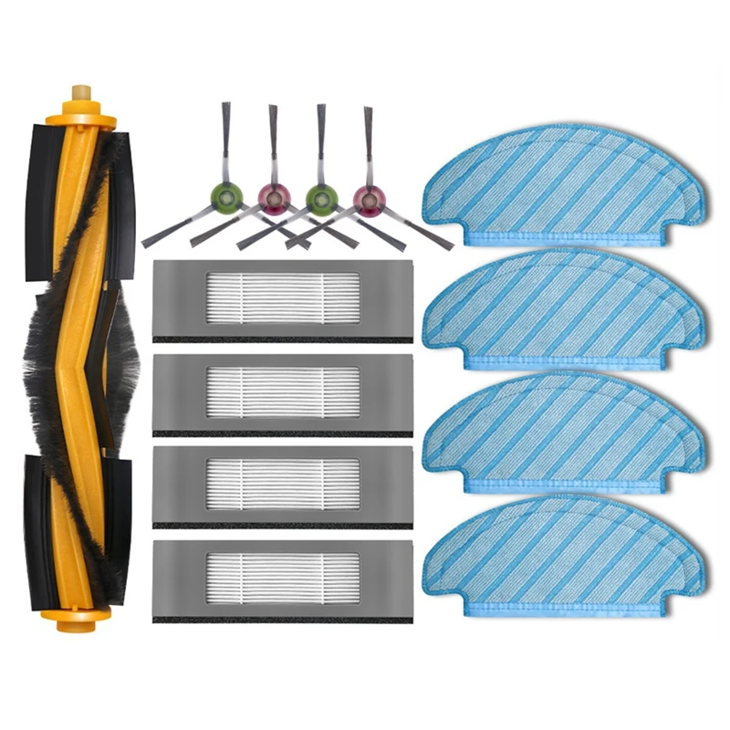 Abbr para ecovacs deebot n8/n8 +/n8 pro +/n8 pro + plus peças de reposição acessórios escova lateral principal filtro hepa pano esfregão