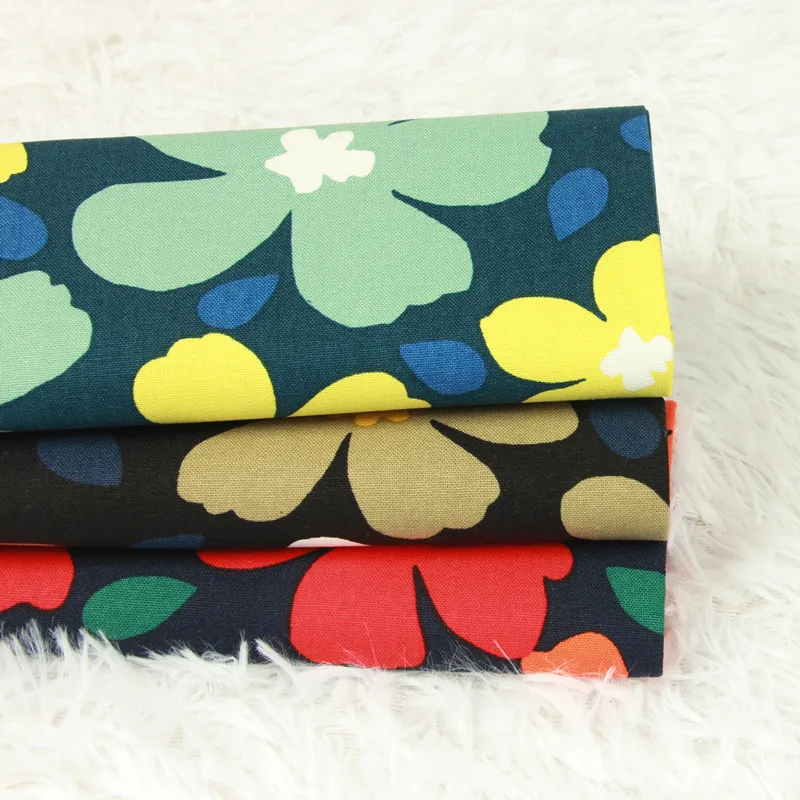 

Print, Handmade DIY Bag Garment Cloth Half Yard Thicken Cotton Fabric with Cartoon Little Flower Material 100% Cotton Plain SMTA