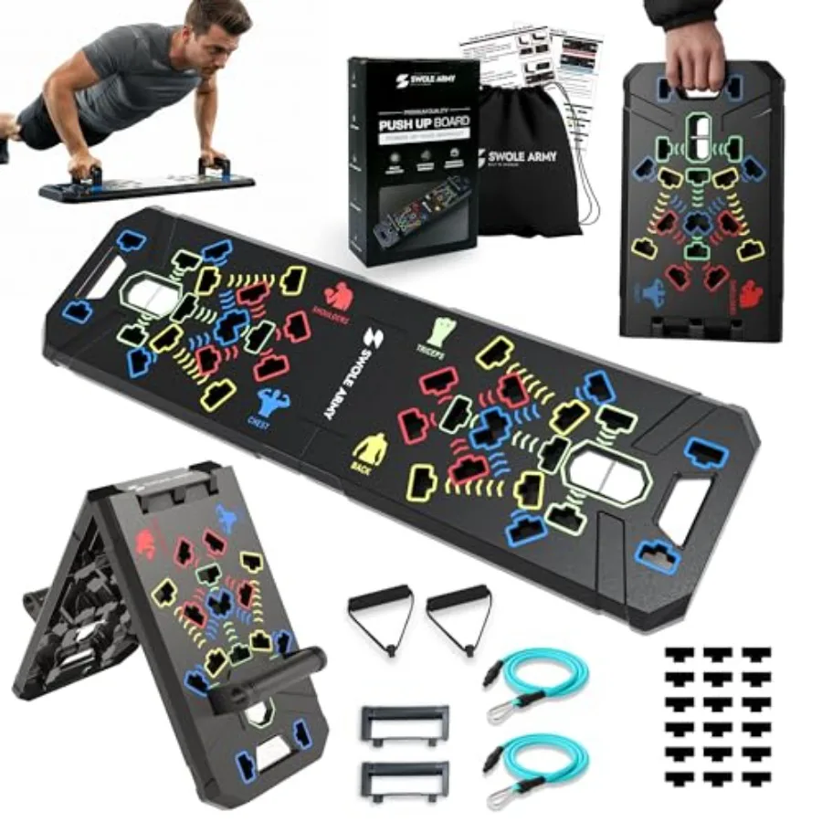 

Многофункциональная доска для отжиманий Solid Push Up Board 20-в-1, тренажер для домашних тренировок, профессиональные упоры для отжиманий для мужчин и женщин.