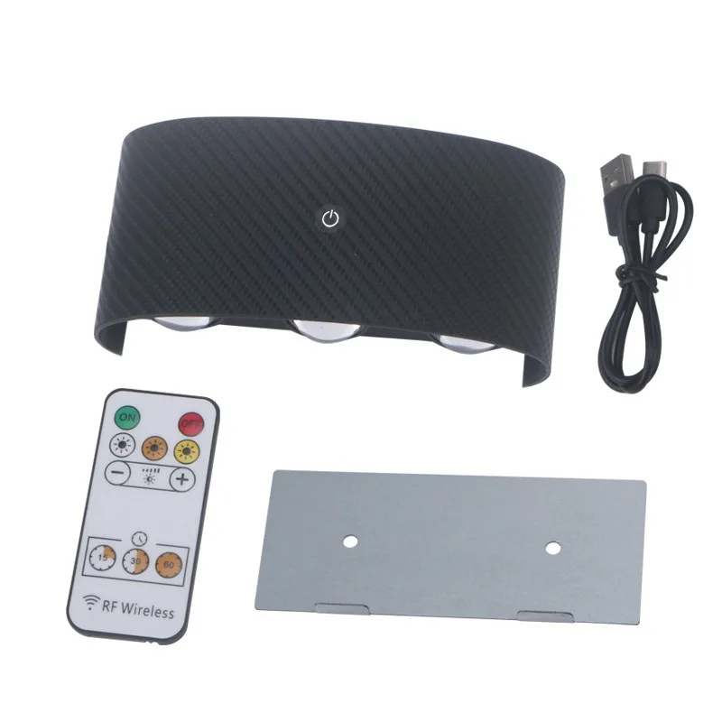 التحكم عن بعد الجدار الخفيفة المغناطيسي القابلة لإعادة الشحن السرير الأضواء لا أسلاك الحفر مصابيح الحائط LED لغرفة المعيشة غرفة نوم