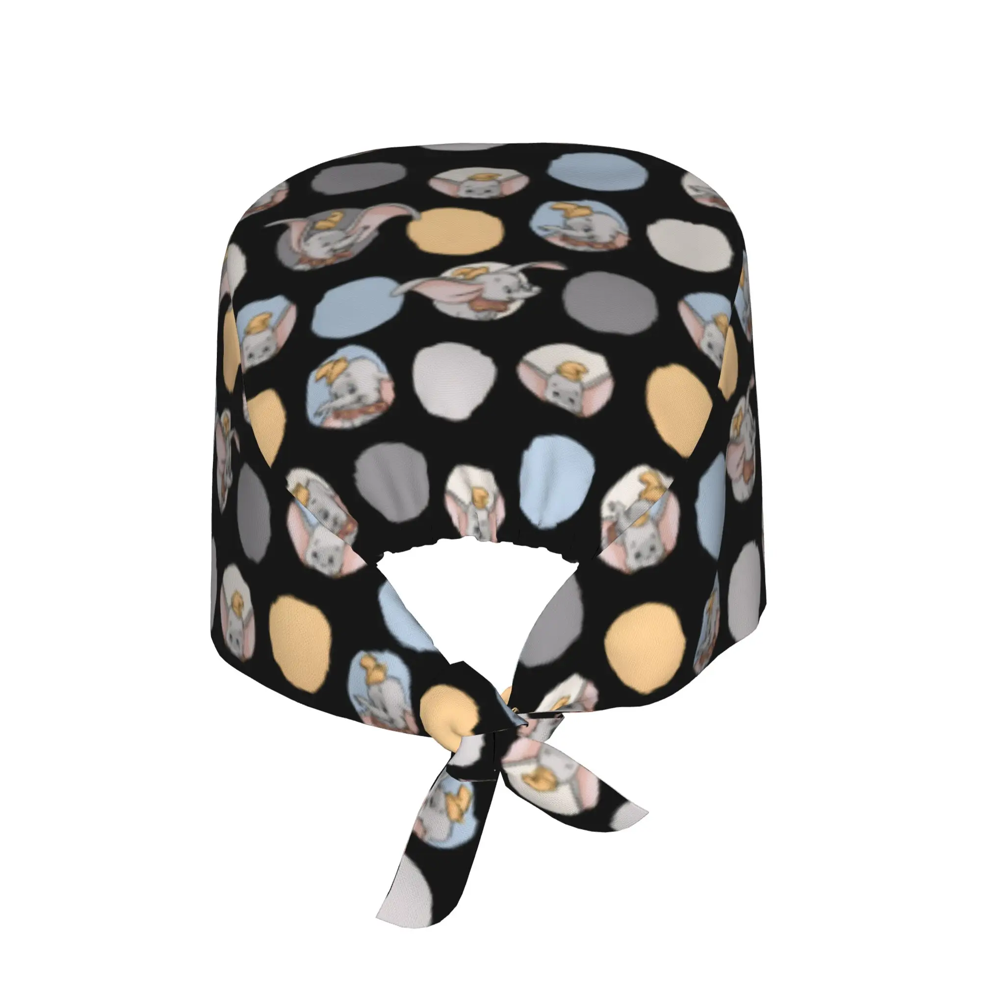 Custom D-Dumboes Anime Working Cap Surgical Hats Women Men Elephant Pattern Operating Room Cap Operator Hats Lab Works Hat