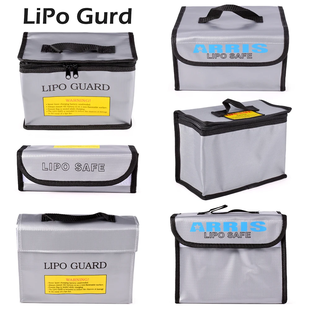 Lipo Guard Safety Bag Fireproof Explosion-Proof Portable Lipo Safety Bag for RC FPV Racing Drone Car Battery Safe