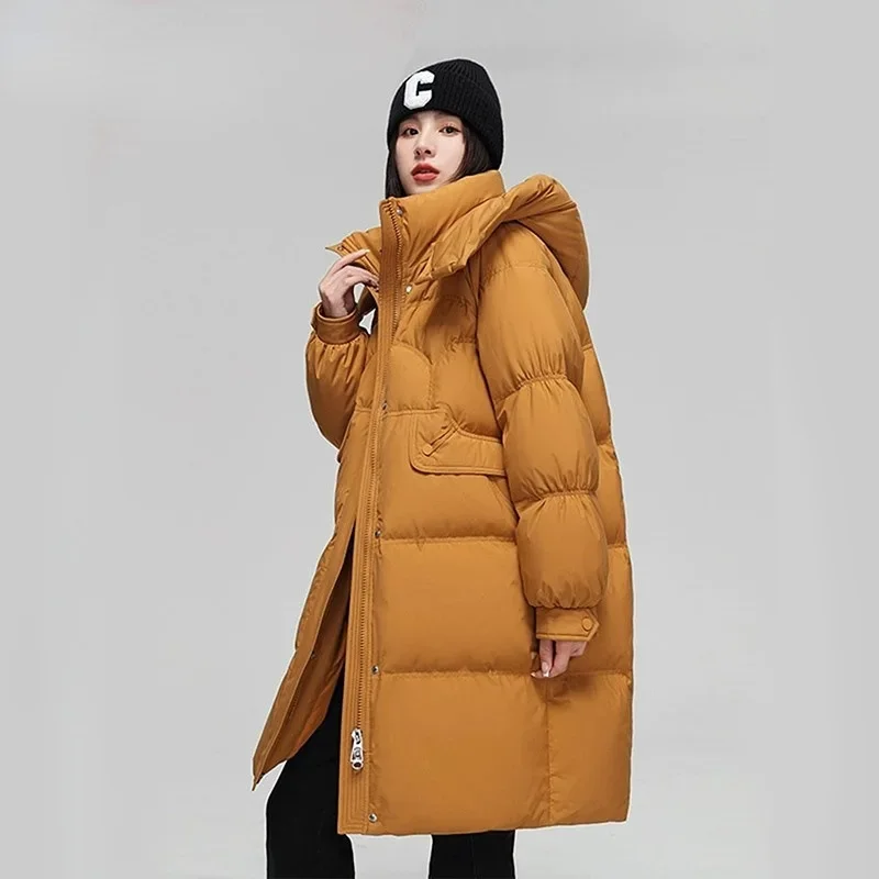 2024 New Fashion Hoodies Ski Warm Ladies Hoodie Down Coats Winter Windproof White Duck Down Puffer Jacket