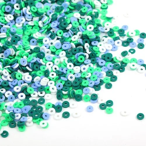 300 Stück 6mm Flache Runde Polymer Clay Perlen Handgefertigte Scheiben Lose Abstandsperlen für Schmuckherstellung DIY Armband Halskette Heishi Perlen – Detail 25