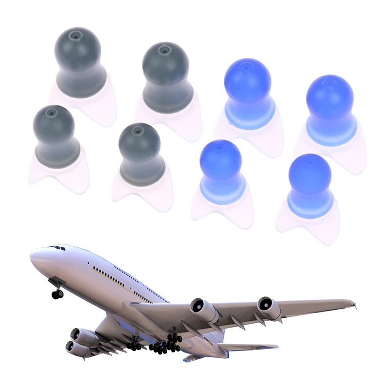 

~1Pair Earplugs Pressure Equalization Flight Noise Reduction Sleep Soundproof Noise Cancel Multifuntional Reusable Ear Plugs