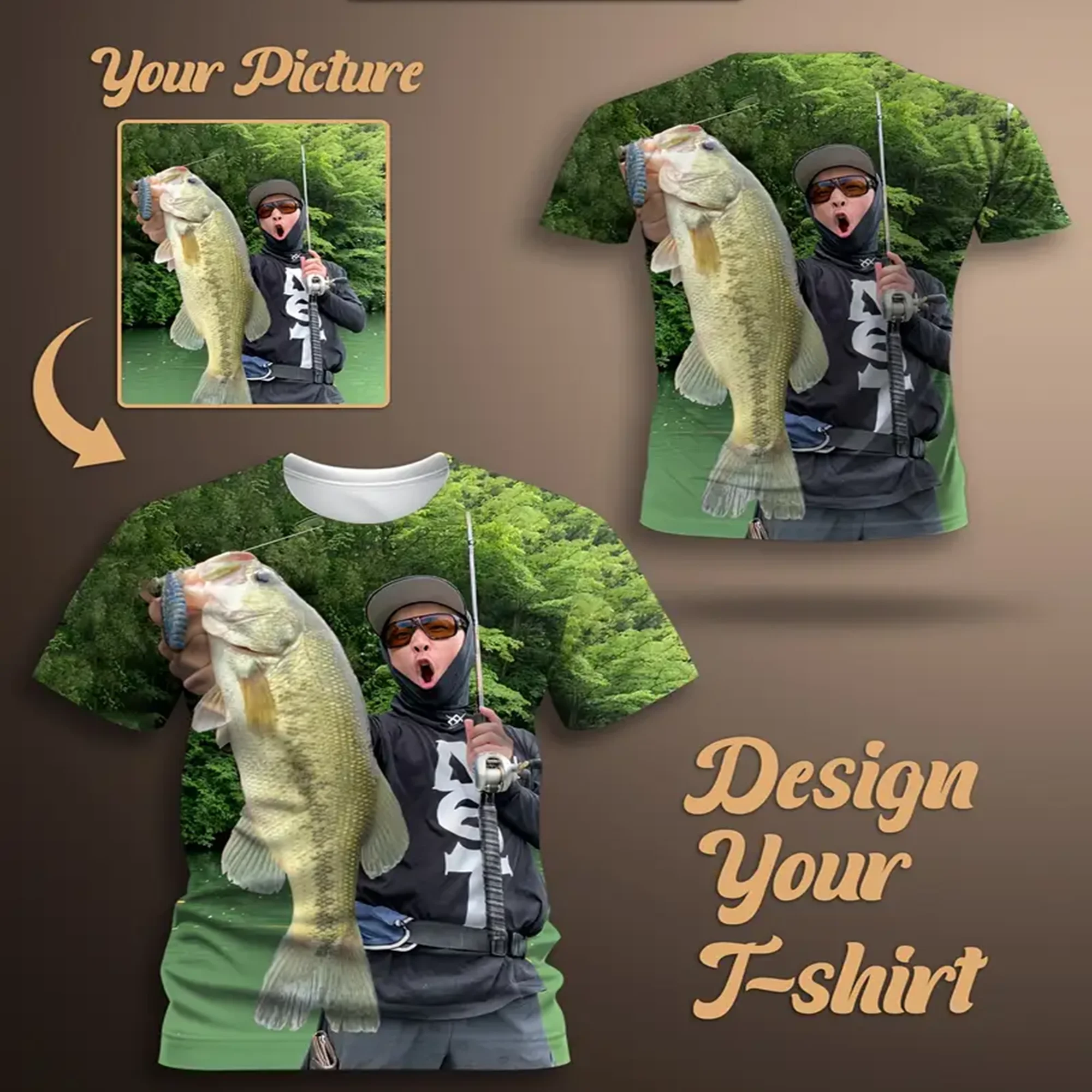 

Men's Funny Animal Printed T Shirts Custom Your Photo Short Sleeved Tees Tops 3D Prints Crew Neck Shirts Summer Casual Men's Top