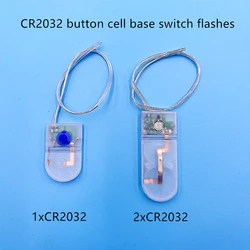 CR2025 CR2032 Button Coin Cell Battery Socket Holder Case Cover  with flashing/intermittent switch Battery box