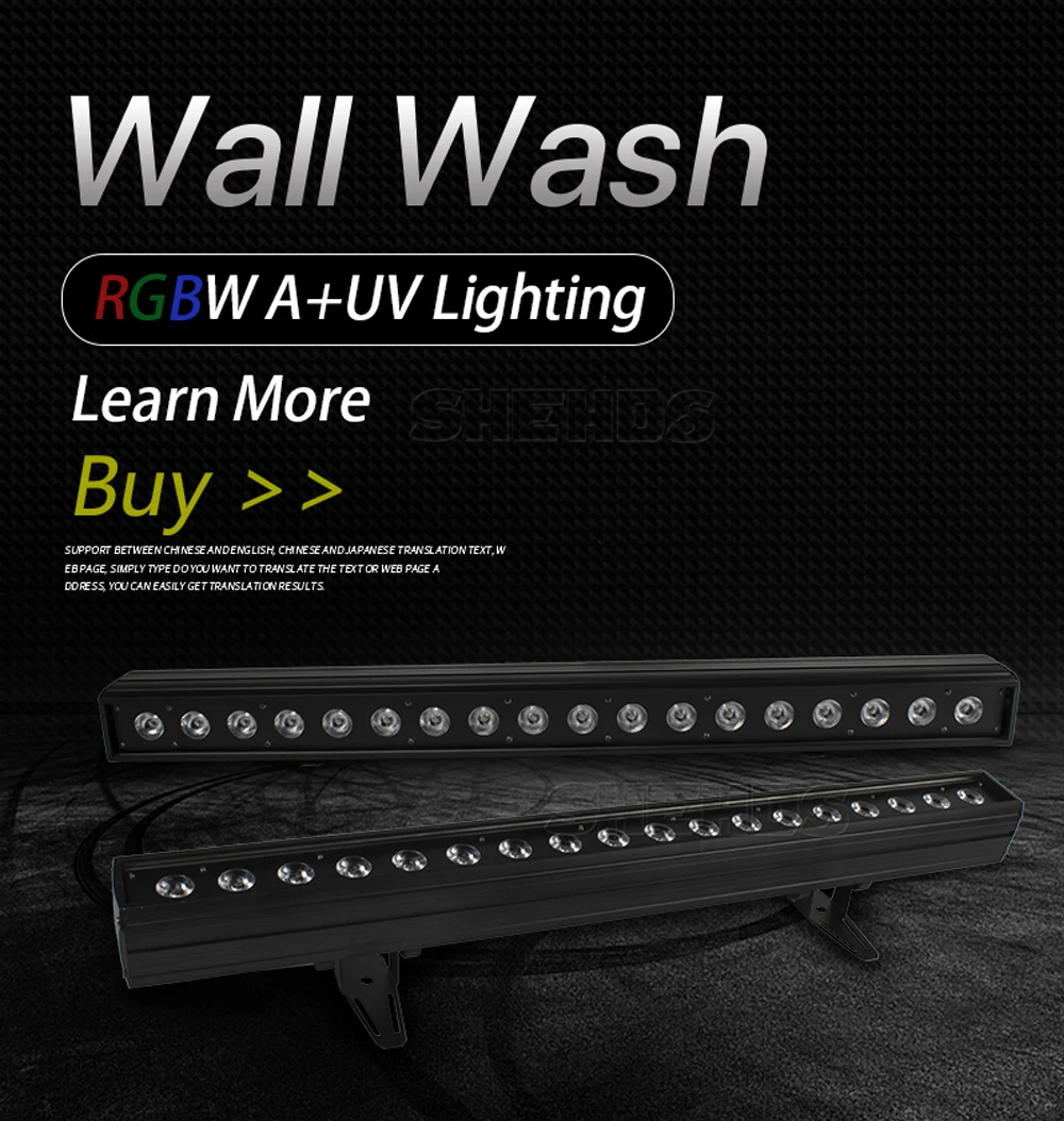 SHEHDS 1/2/4 Stück LED 18 x 18 W Waschwandflutlicht DMX512 Flutlichtbeleuchtung für DJ Disco Hochzeit Weihnachtsbeleuchtung Publikum – Detail 1