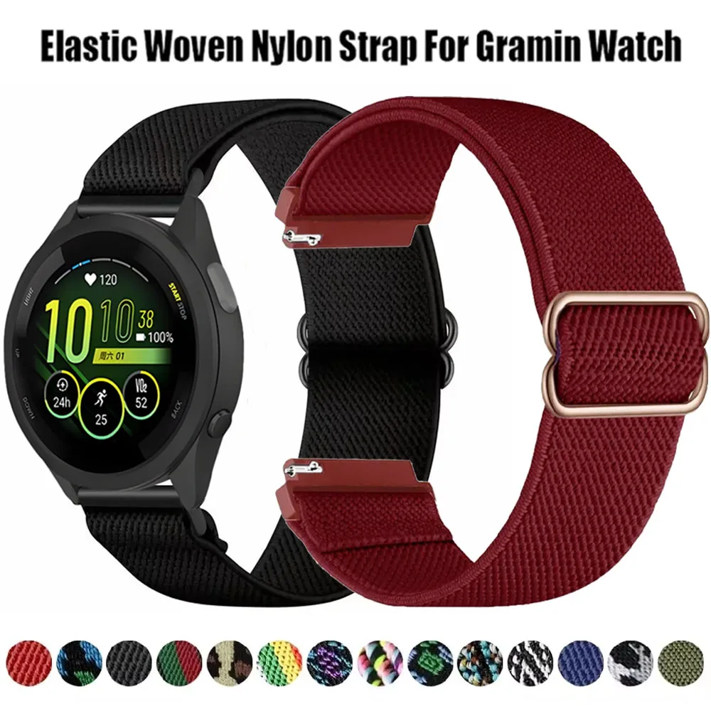 حزام حلقة من النايلون للغارمين Forerunner 965 55 165 265 سوار معصم رياضي مريح قابل للاستبدال لـ Garmin Approach S50/Active 6 5