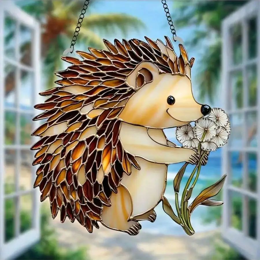 1PSC Cute Hedgehog Outdoor Decoration Pendant Animal Theme Living Room Decora Ideal Home Decora Animal Enthusiast Birthday Gift