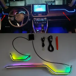 2pcs 64 Color Symphony Ambient Lights For Toyota RAV4 XA50 2020-2024 Atmosphere Lamp Instrument ambient lamp